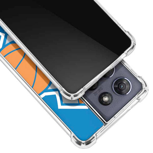 NBA New York Knicks Large Logo Moto G Play 5G (2025) Clear Case